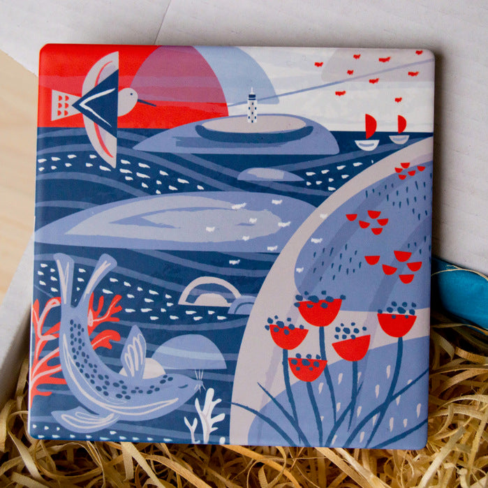 Godrevy coaster in Beach Lovers Gift Box