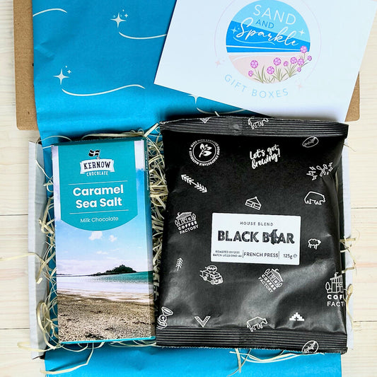 Letterbox Coffee Gift Set with Devon artisan coffee and Cornish chocolate